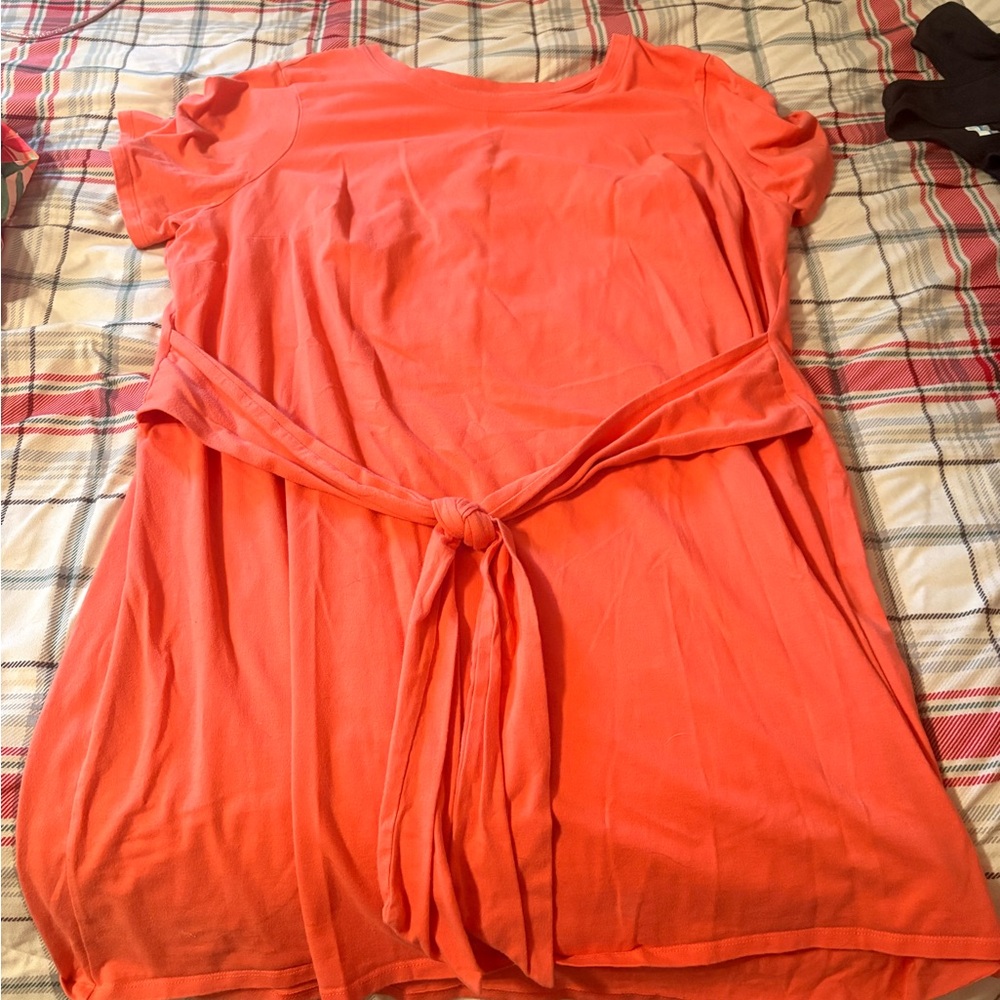Terra & Sky Vibrant Coral Top